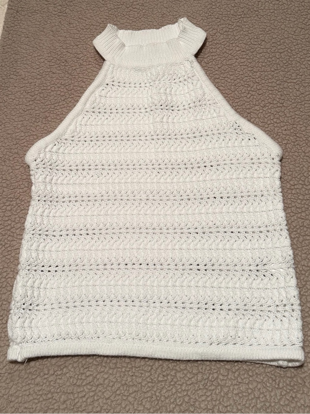 Forever 21 White Knit Halter Top